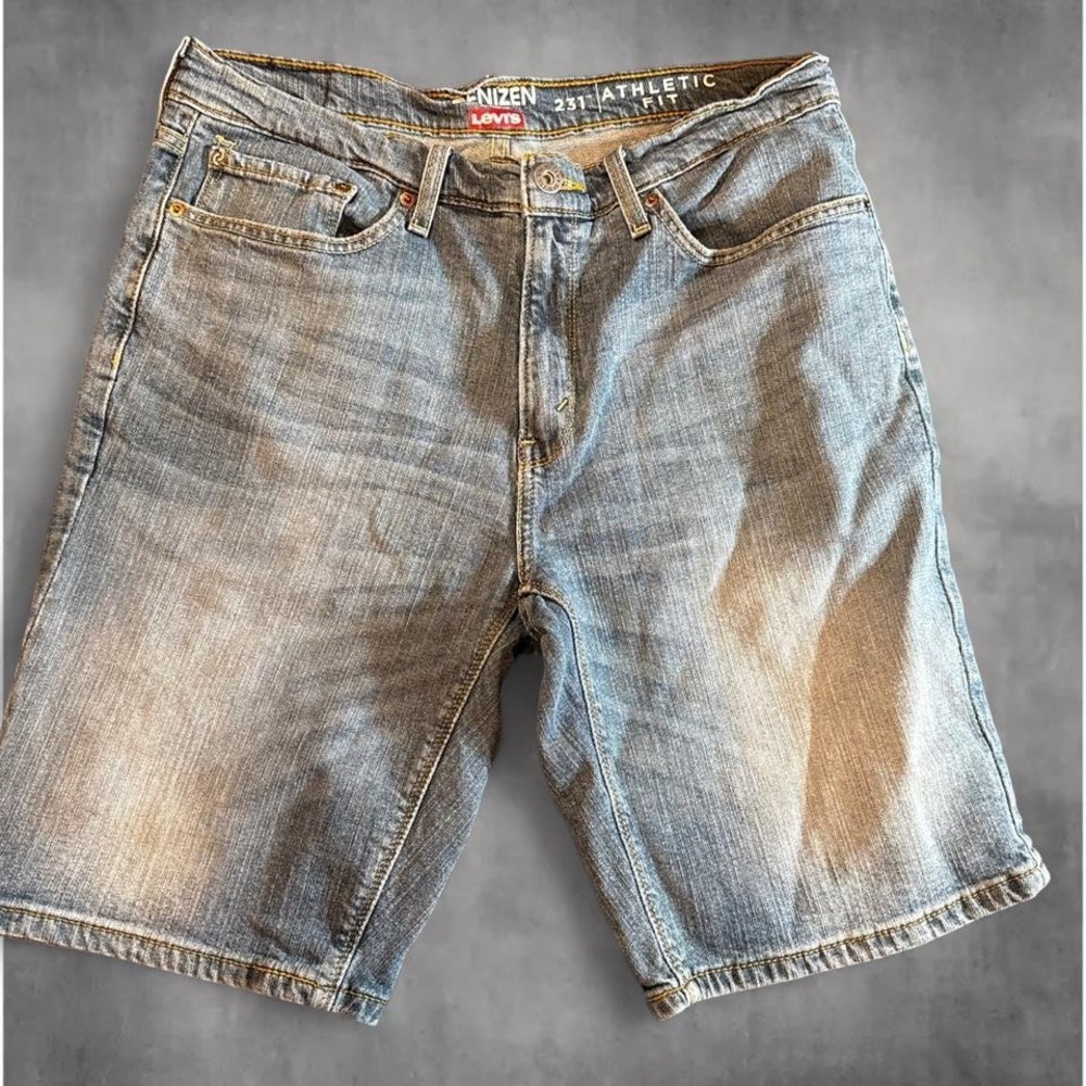 Denizen from Levis 231 Athletic Fit Mens Denim Shorts Medium Wash Blue Jorts